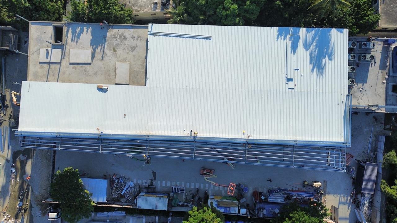 Nave industrial vista aérea